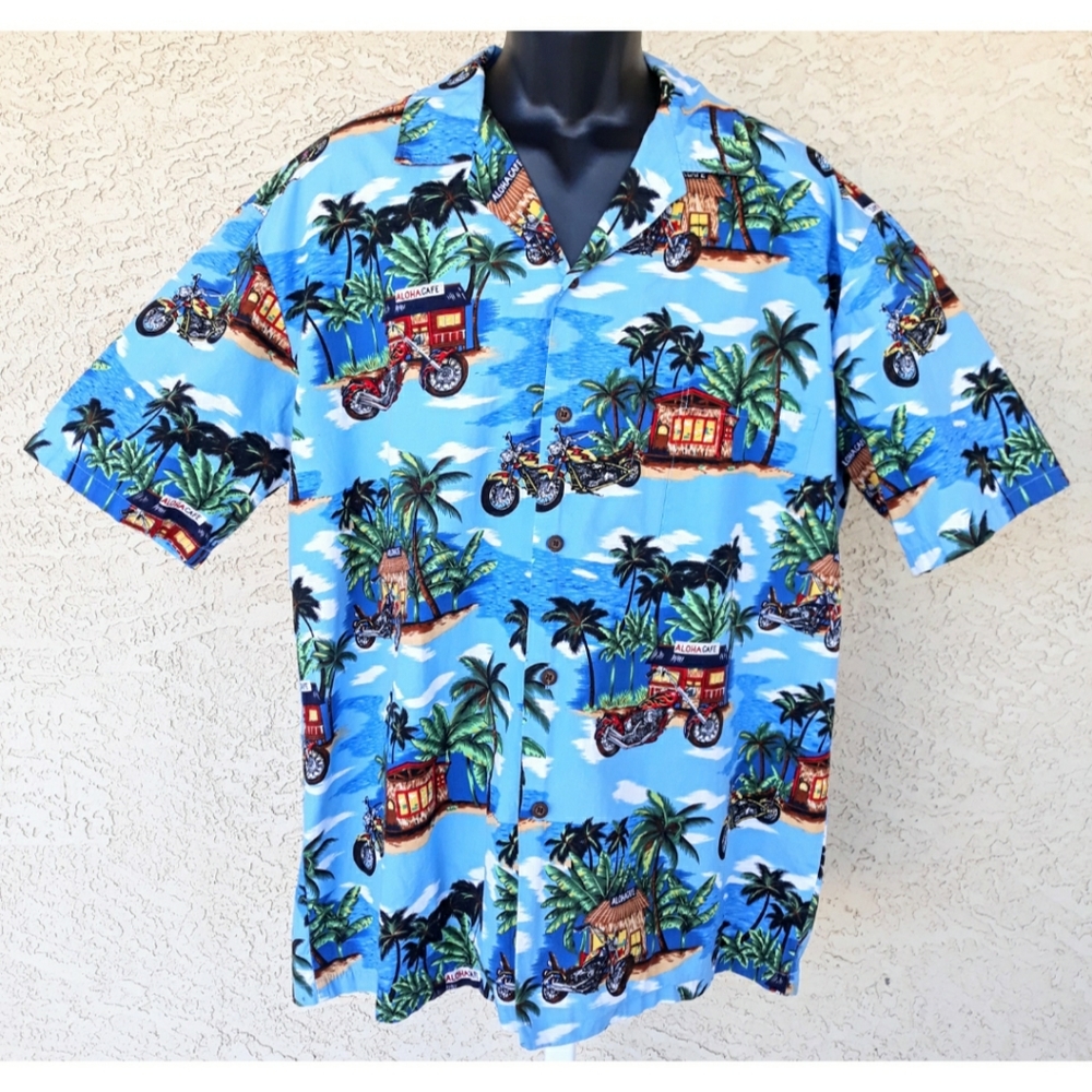 Aloha Republic Hawaiian button front casual shirt